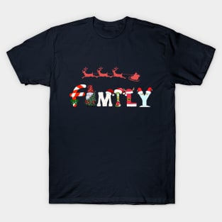 Family , Family Christmas Matching Xmas Tree,Holiday Gift. Matching Christmas Santa gift Party T-Shirt